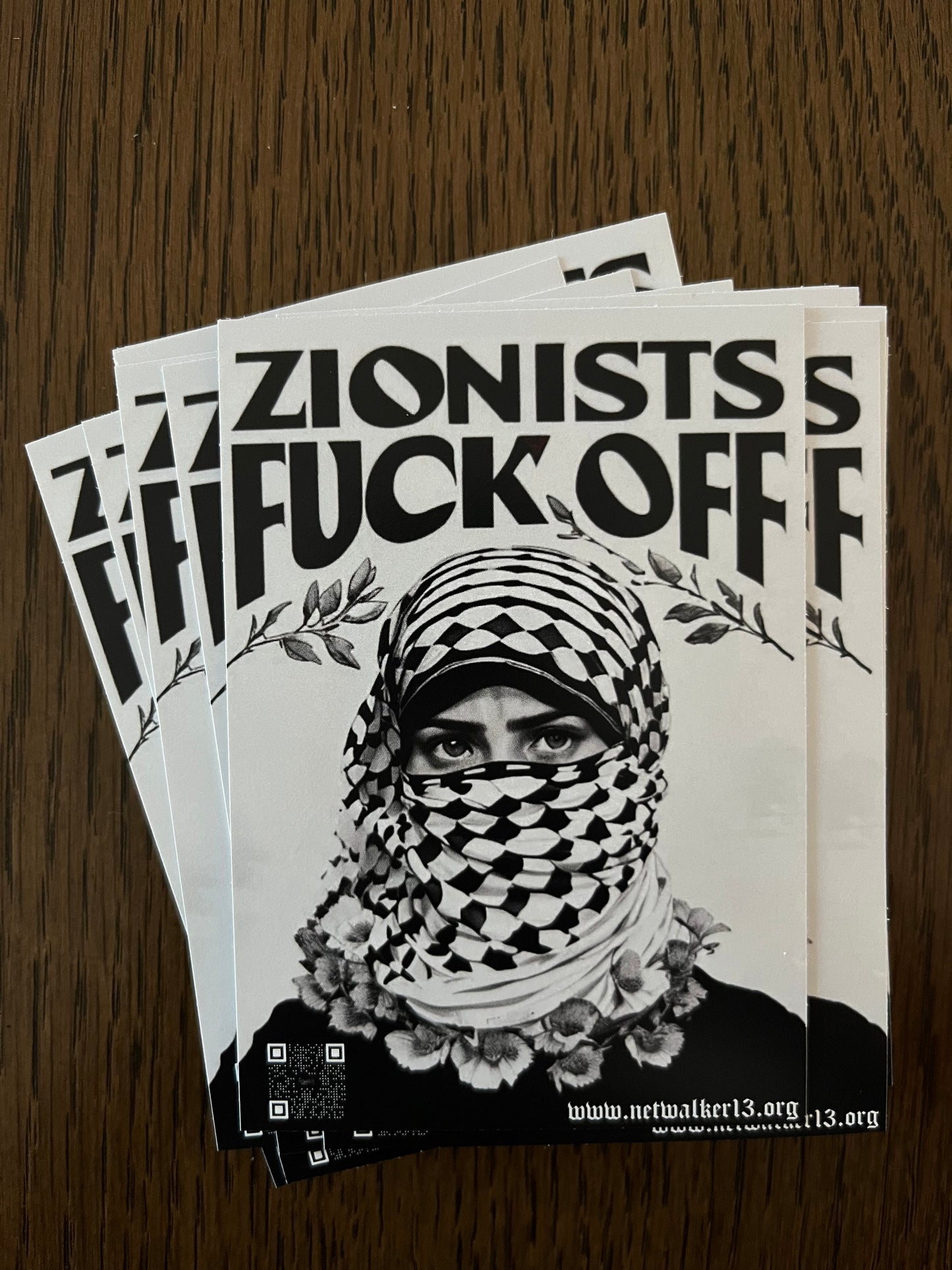 Stickers - Fuck off Zionists by Netwalker13